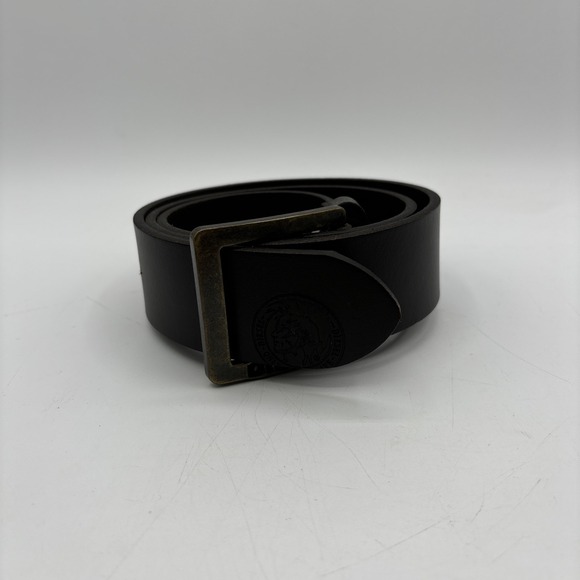 Genuine DIESEL Belt Mino 6 Black Buffalo Leather Made in Romania Size 32 - Picture 1 of 10